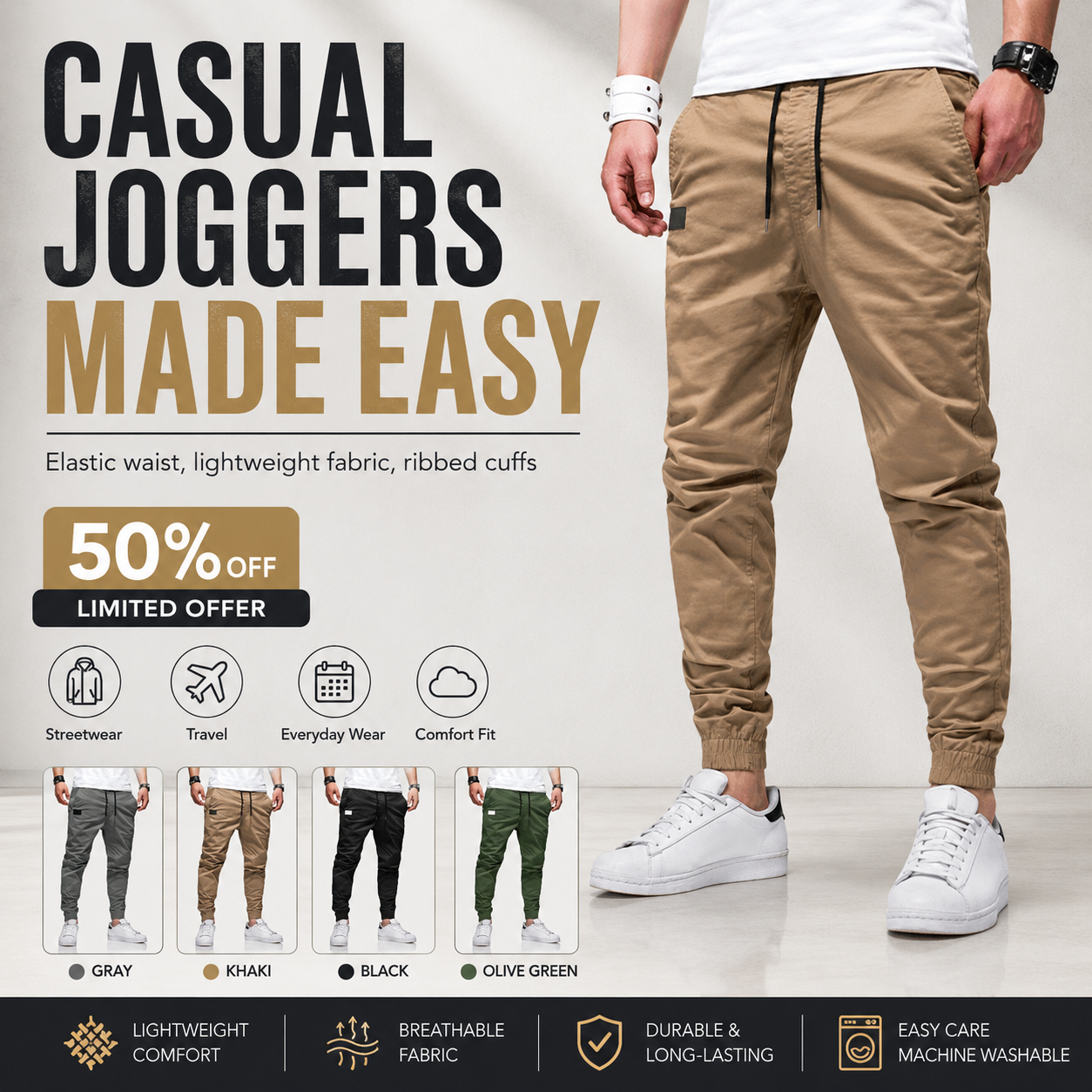 👖 50% OFF NOW! 🏃 Men's Casual Joggers