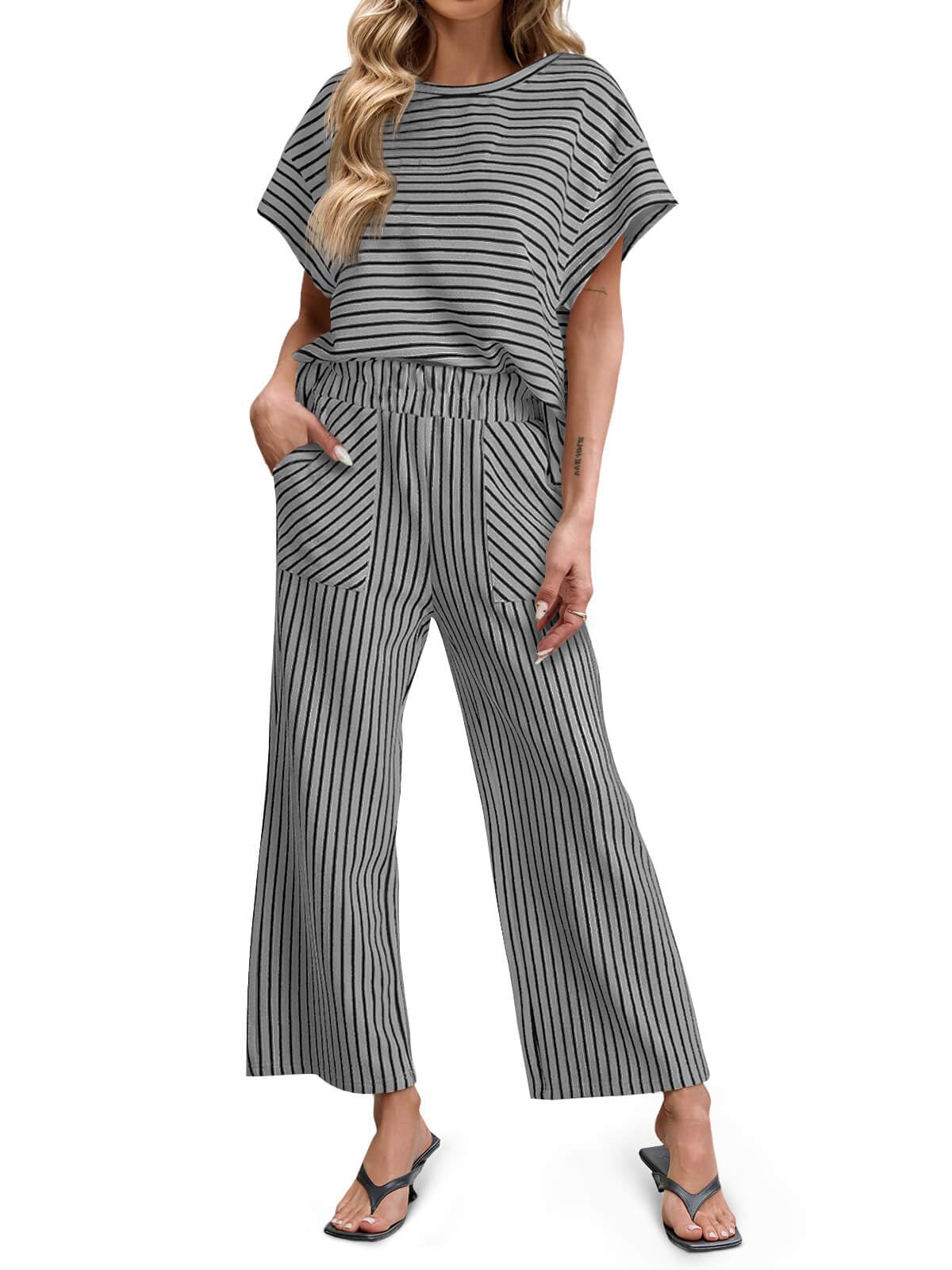 Women's Striped 2 Piece Sets