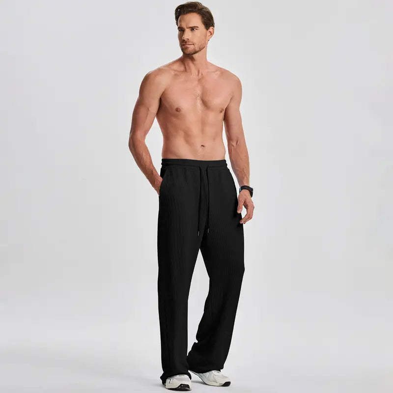 New hot-selling men's ribbed sleeveless vest and pants two-piece set